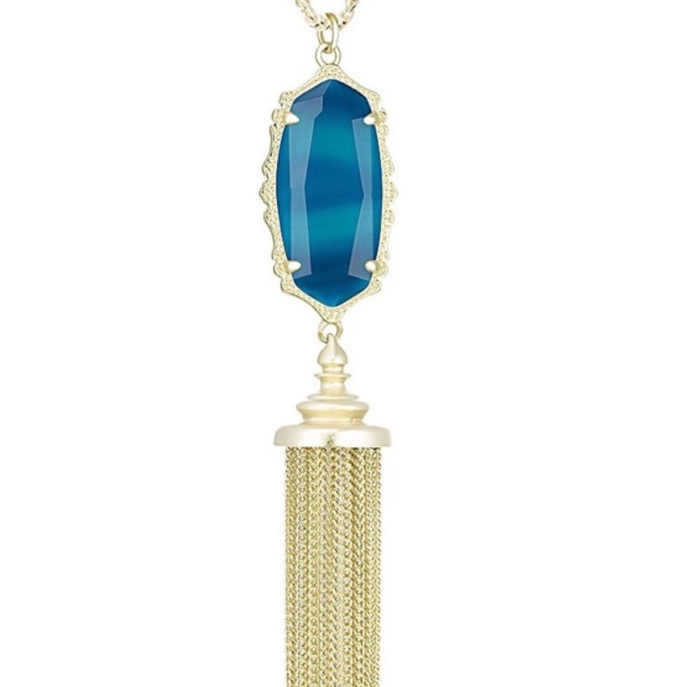 Rare Kendra Scott Teal Everly Necklace